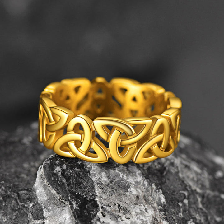 Irish Triquetra Celtic Knot Ring For Men Women