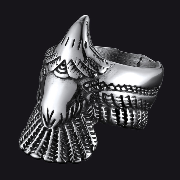 Vintage Retro Eagle Ring For Men Stainless Steel