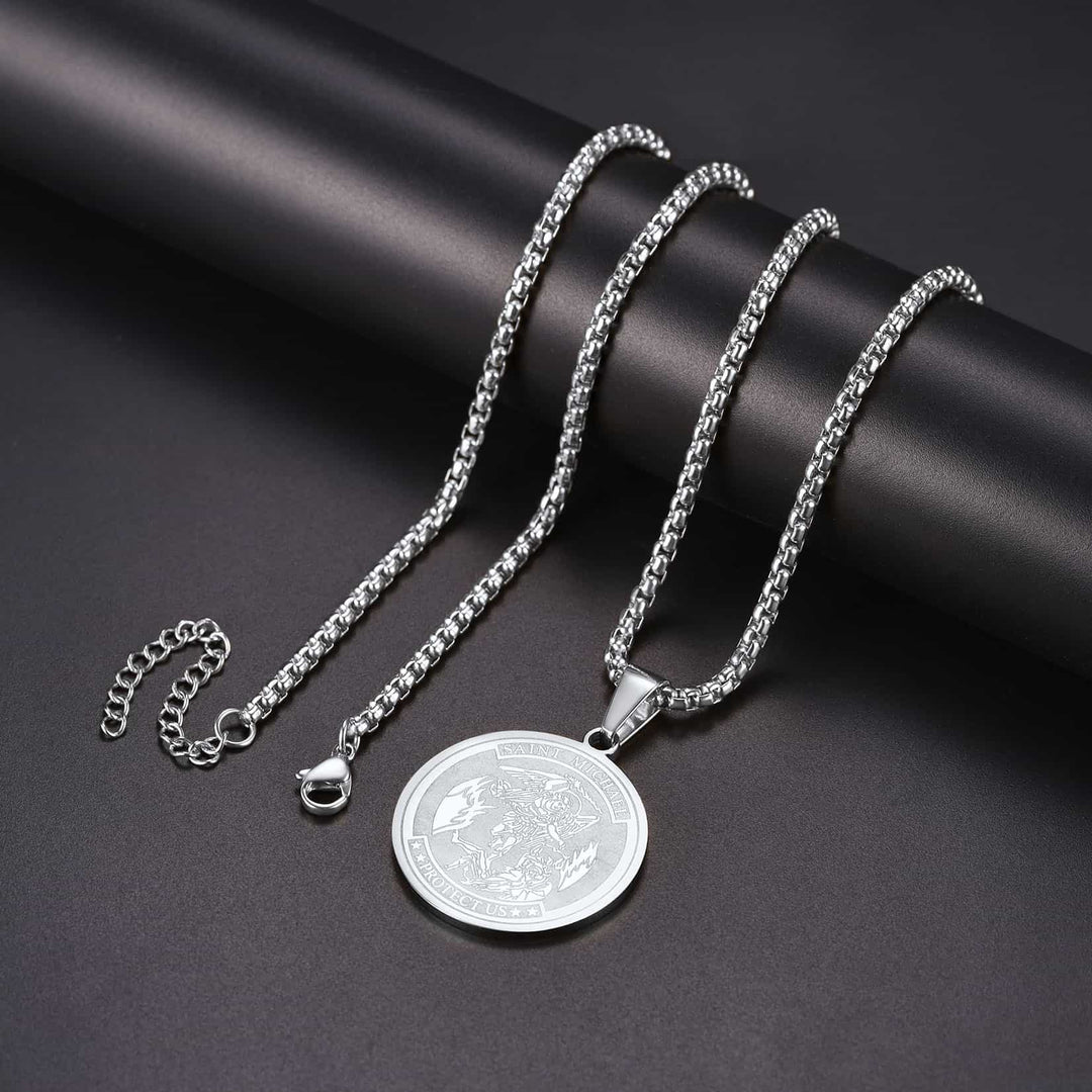 Catholic St. Michael Necklace Medal for Men