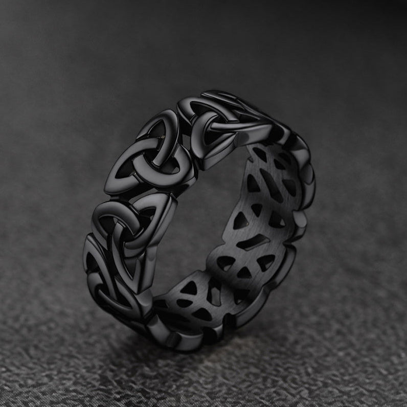 Irish Triquetra Celtic Knot Ring For Men Women