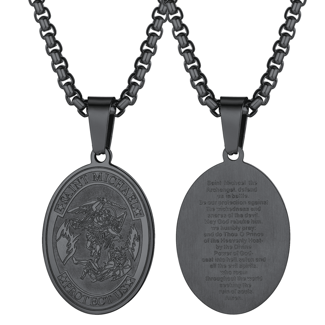 Archangel St. Michael Pendant Necklace Medal For Men
