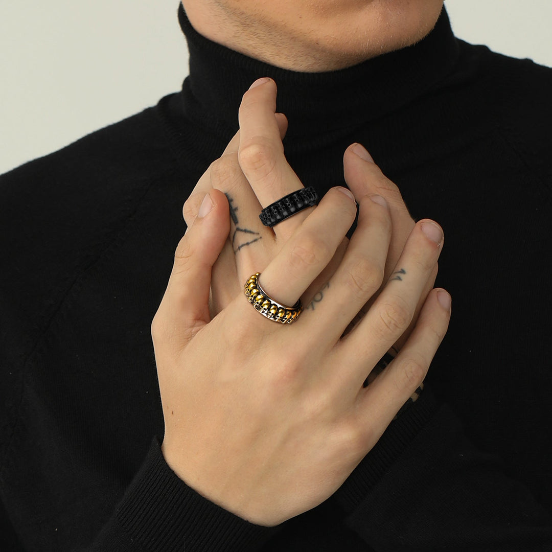 Gothic Skull Ring Anxiety Fidget Ring For Men