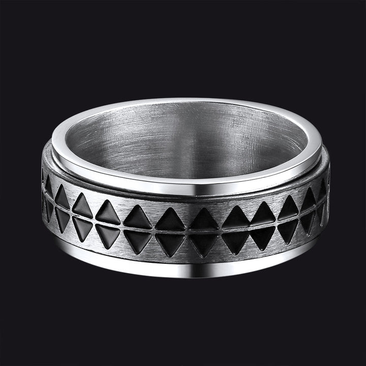 Unique Triangle Anxiety Ring Stainless Steel