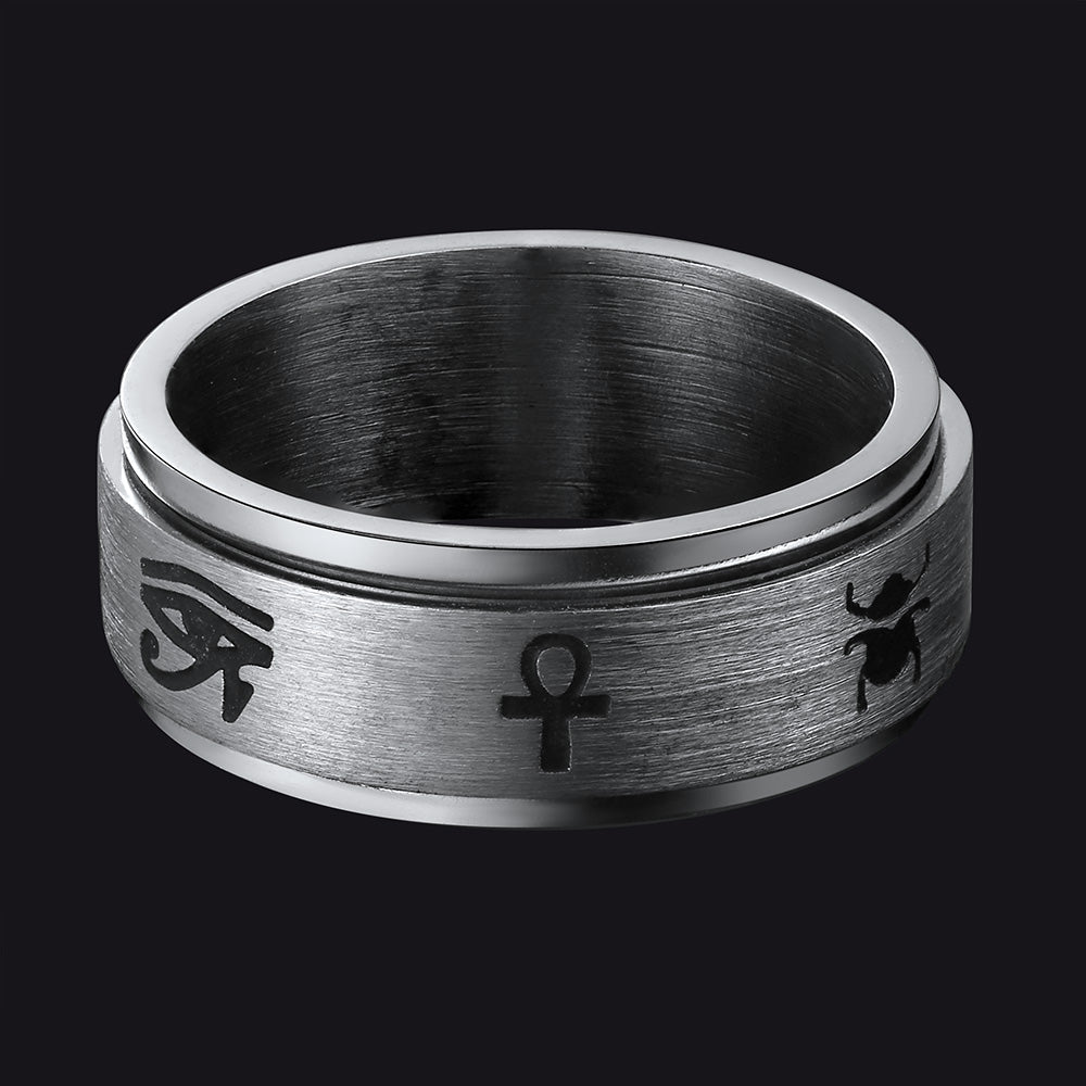Egyptian Eye Of Horus Spinning Fidget Anxiety Ring