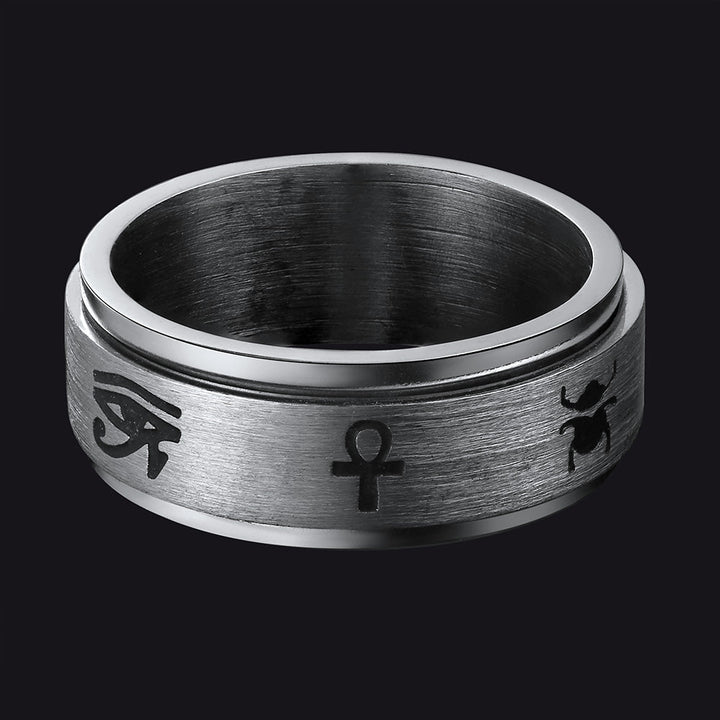 Egyptian Eye Of Horus Spinning Fidget Anxiety Ring