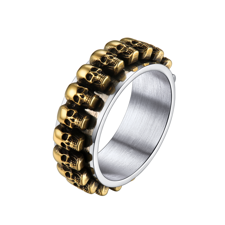 Gothic Skull Ring Anxiety Fidget Ring For Men