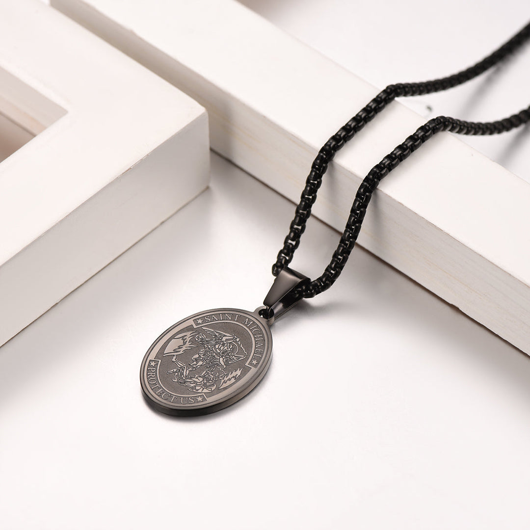 Archangel St. Michael Pendant Necklace Medal For Men