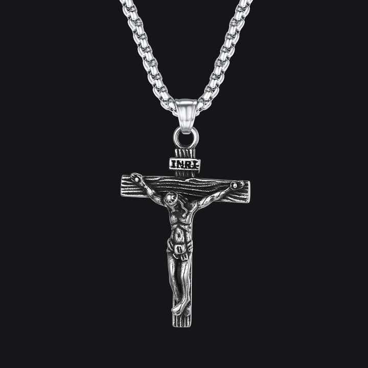 Catholic Crucifix Cross Necklace Jesus Pendant For Men Women