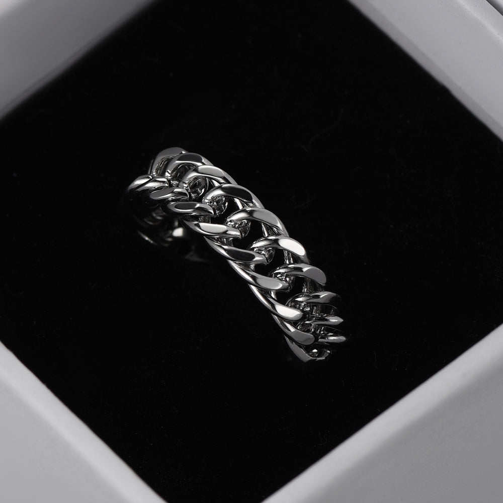 Fashion Cuban Chain Stainless Steel Ring for Men