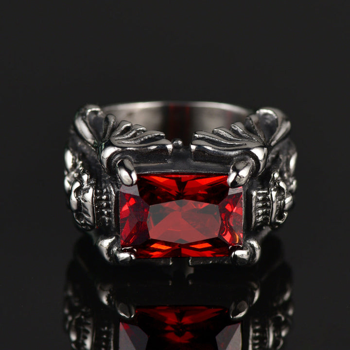 Flash Sale Gothic Ruby Dragon Ring Stainless Steel