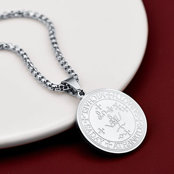 Sigil of Archangel Michael Talisman Necklace for Men