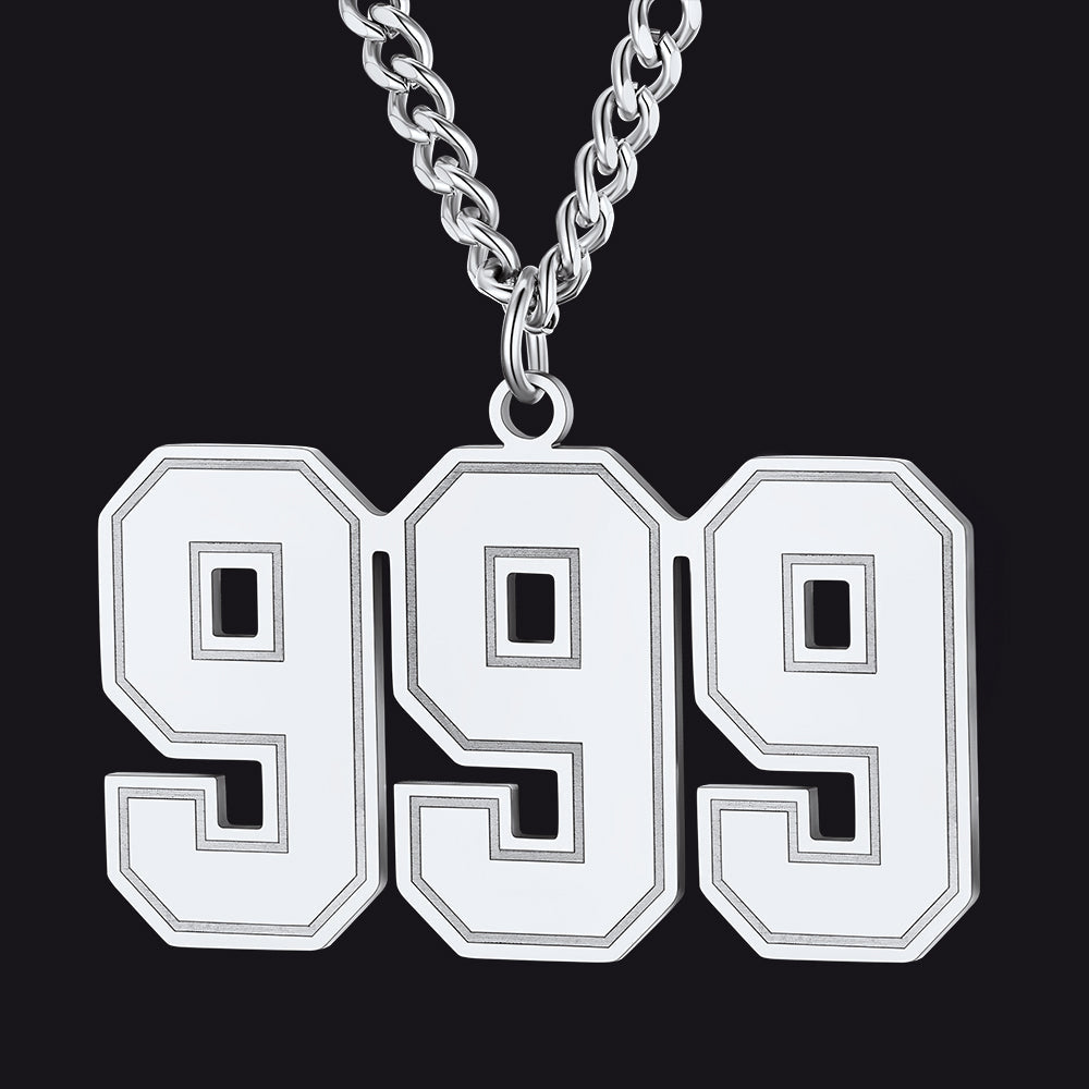 Personalized Sports Jersey Number Chain Necklace for Men Sport Fans