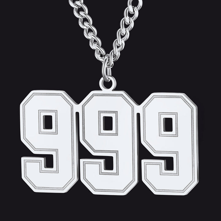 Personalized Sports Jersey Number Chain Necklace for Men Sport Fans
