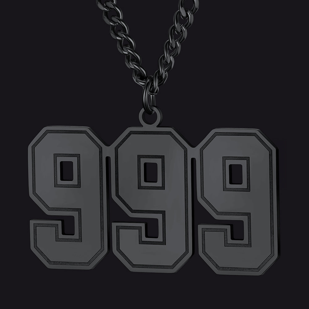 Personalized Sports Jersey Number Chain Necklace for Men Sport Fans