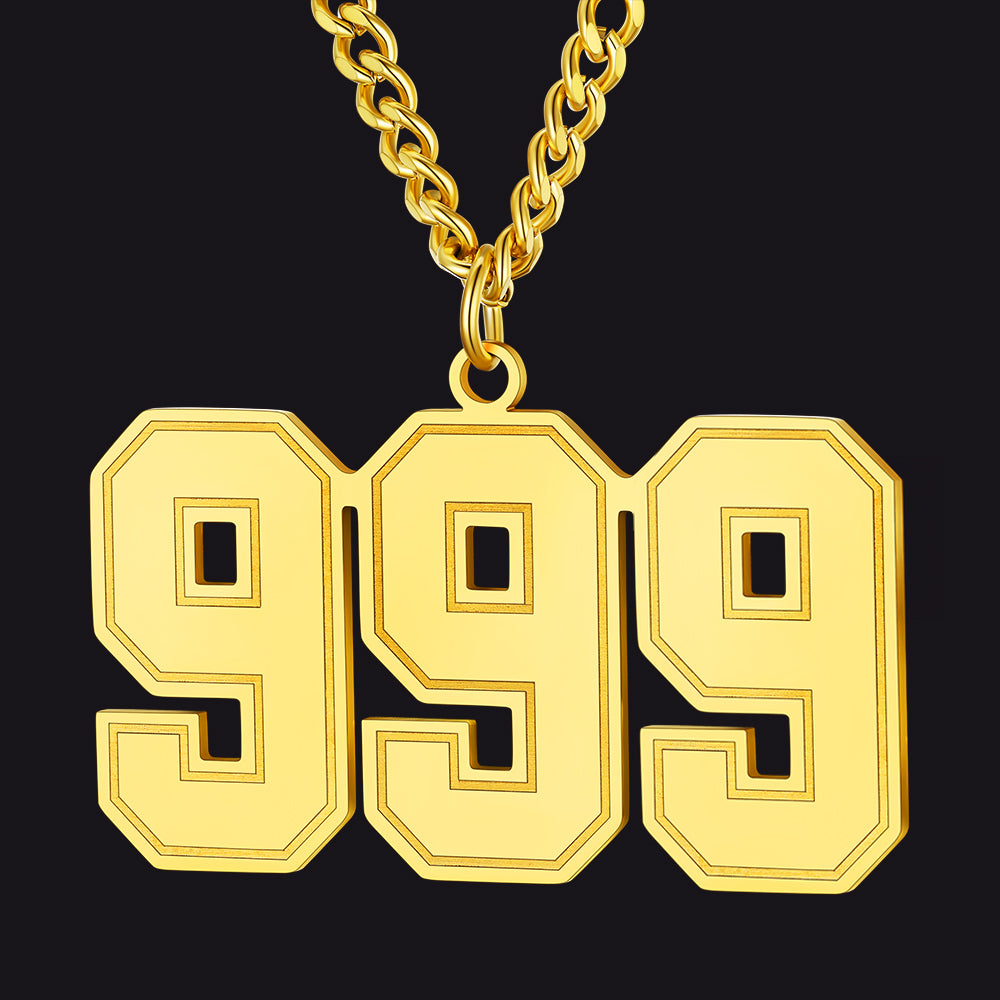 Personalized Sports Jersey Number Chain Necklace for Men Sport Fans