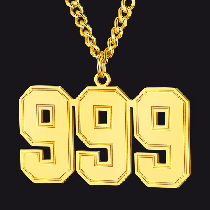 Personalized Sports Jersey Number Chain Necklace for Men Sport Fans