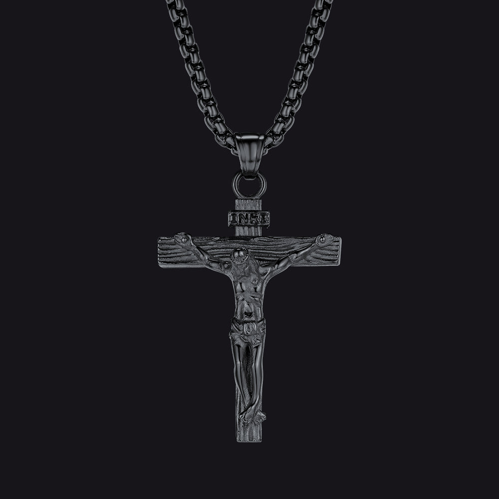 Catholic Crucifix Cross Necklace Jesus Pendant For Men Women
