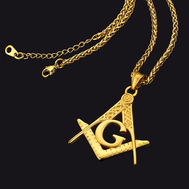 Classic Masonic Pendant Necklace for Freemason