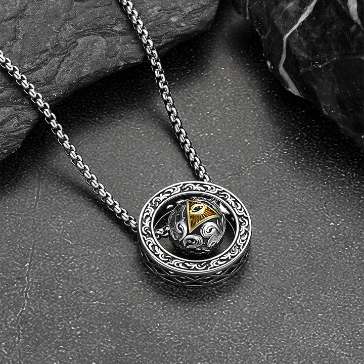 All-Seeing Eye Evil Eye Necklace Talisman Bead Protection Jewelry for Men