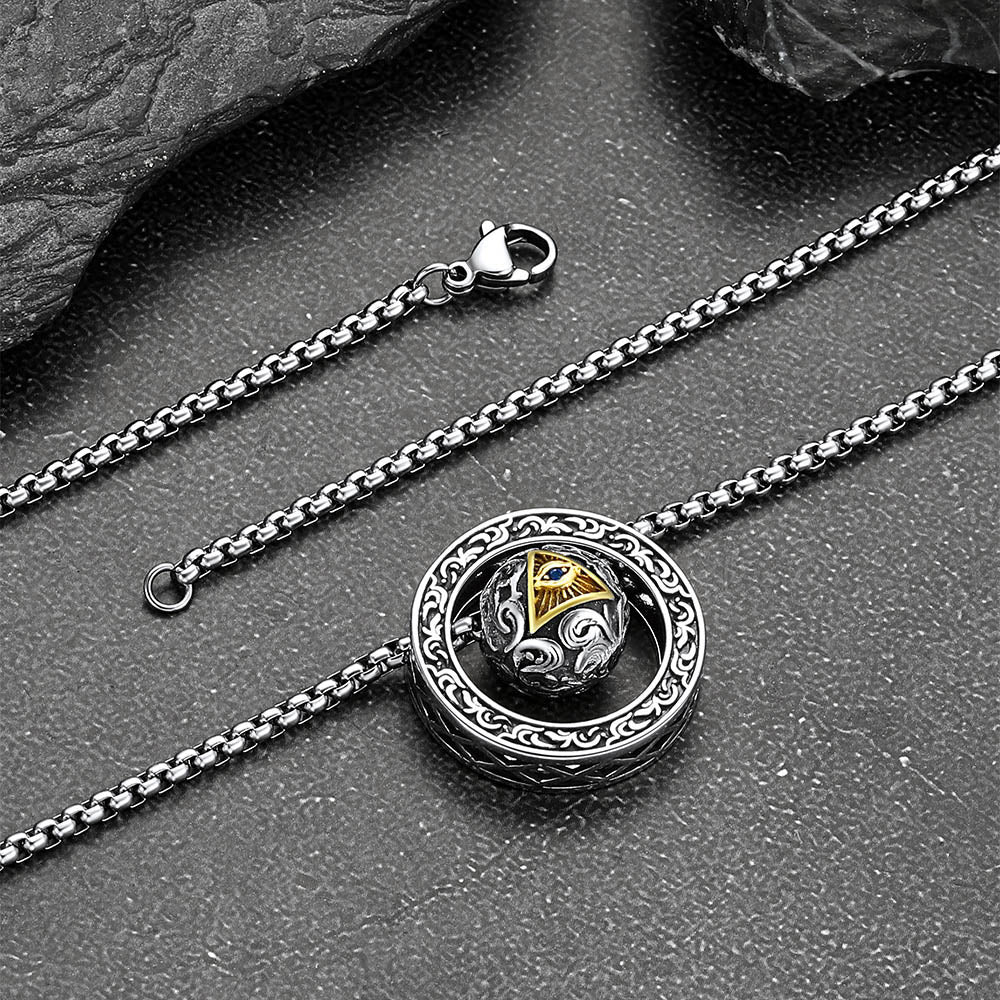 All-Seeing Eye Evil Eye Necklace Talisman Bead Protection Jewelry for Men