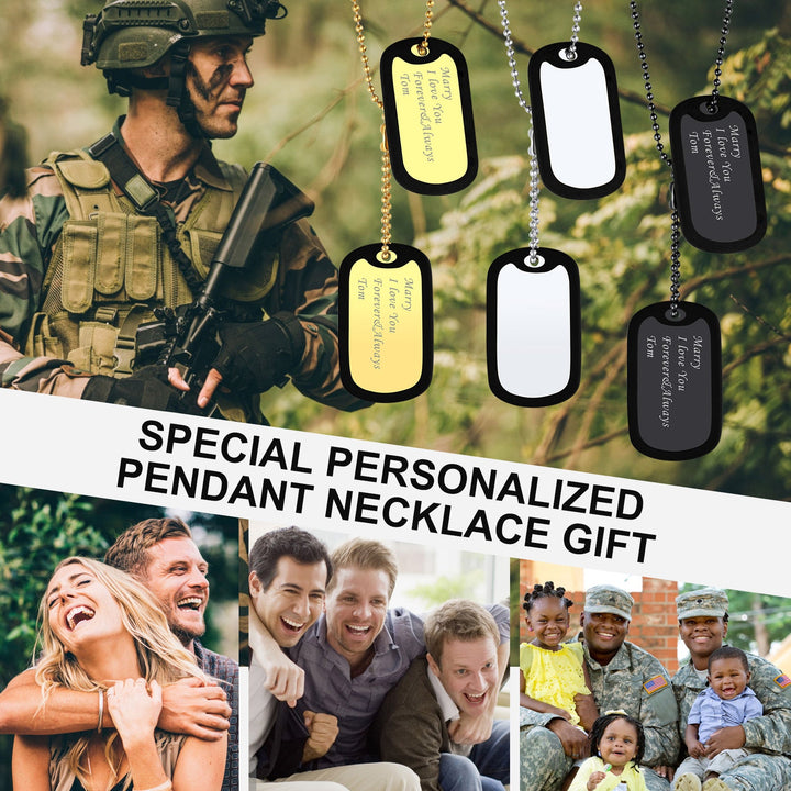 Custom Military Army Double-side Dog Tag Necklace for Men