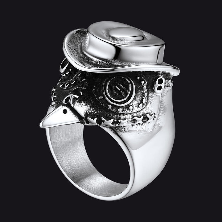 Plague Doctor Stainless Steel Ring for Men