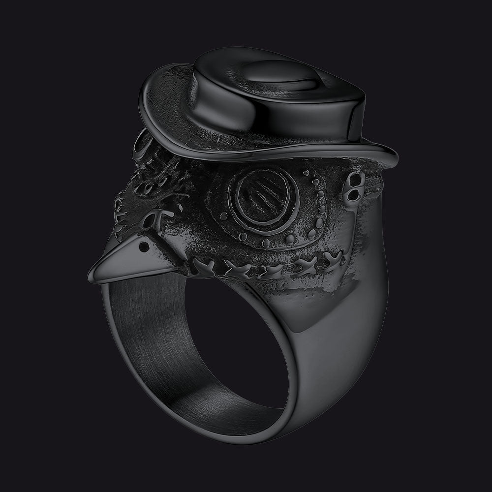 Plague Doctor Stainless Steel Ring for Men