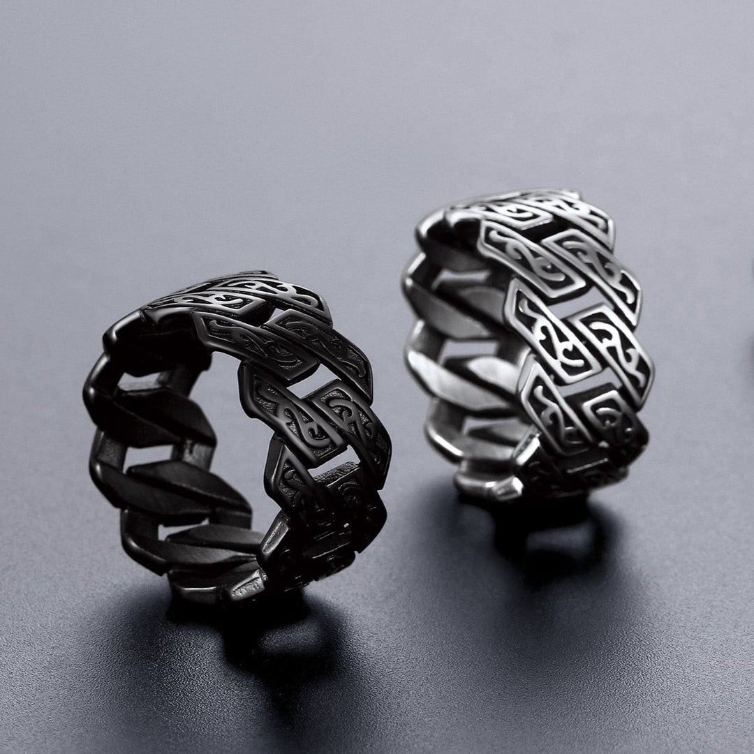 Retro Celtic Chain Stainless Steel Ring For Men