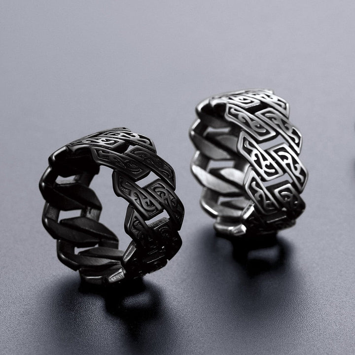 Retro Celtic Chain Stainless Steel Ring For Men