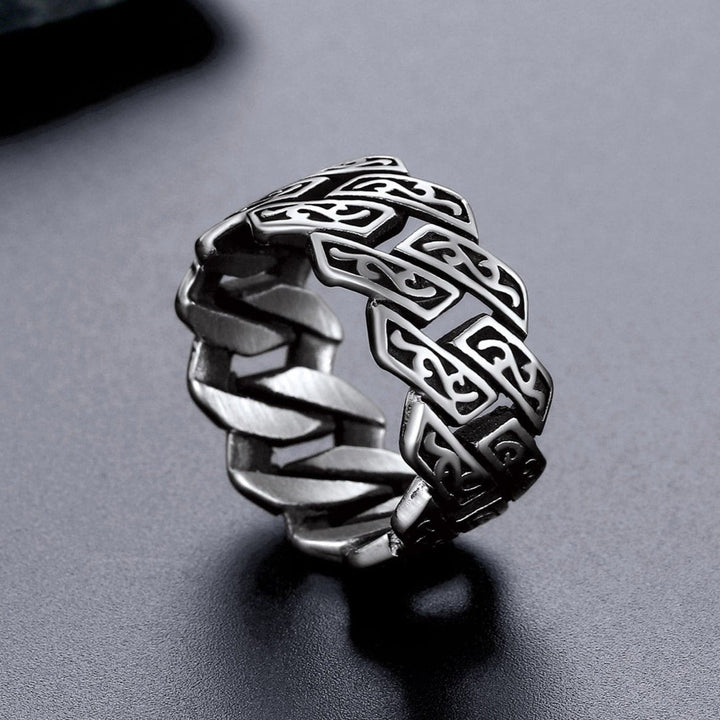 Retro Celtic Chain Stainless Steel Ring For Men