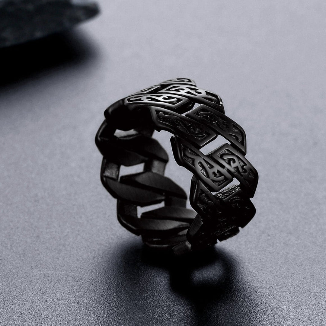 Retro Celtic Chain Stainless Steel Ring For Men