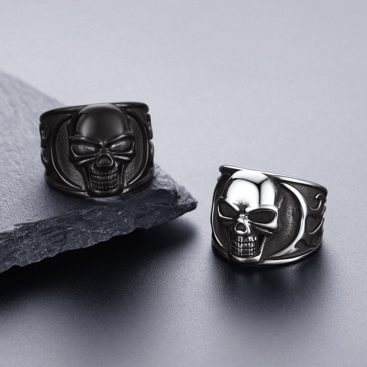 Gothic Frame Skull Ring Stainless Steel Ring for Men