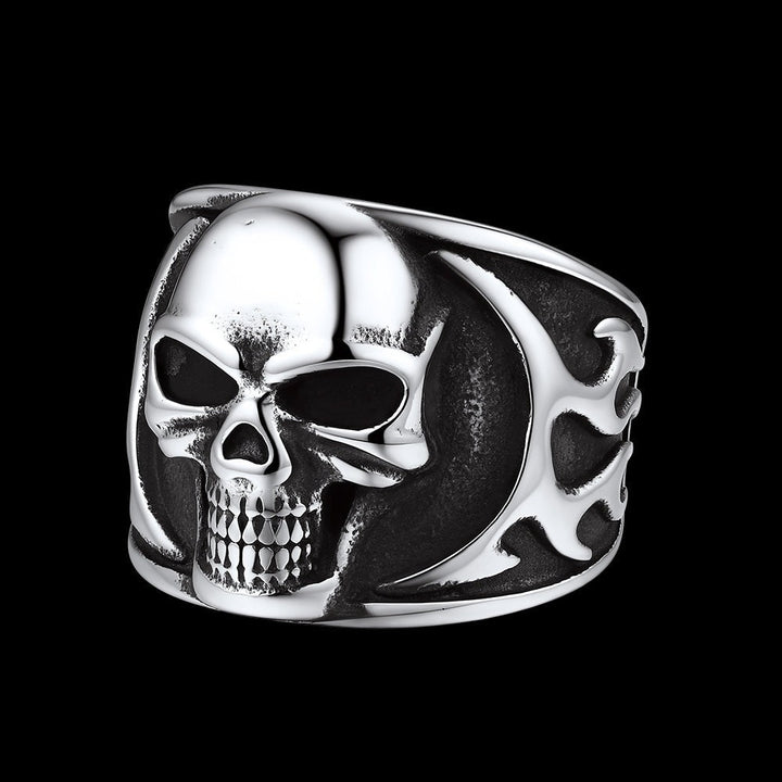 Gothic Frame Skull Ring Stainless Steel Ring for Men