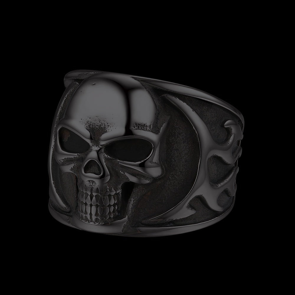 Gothic Frame Skull Ring Stainless Steel Ring for Men