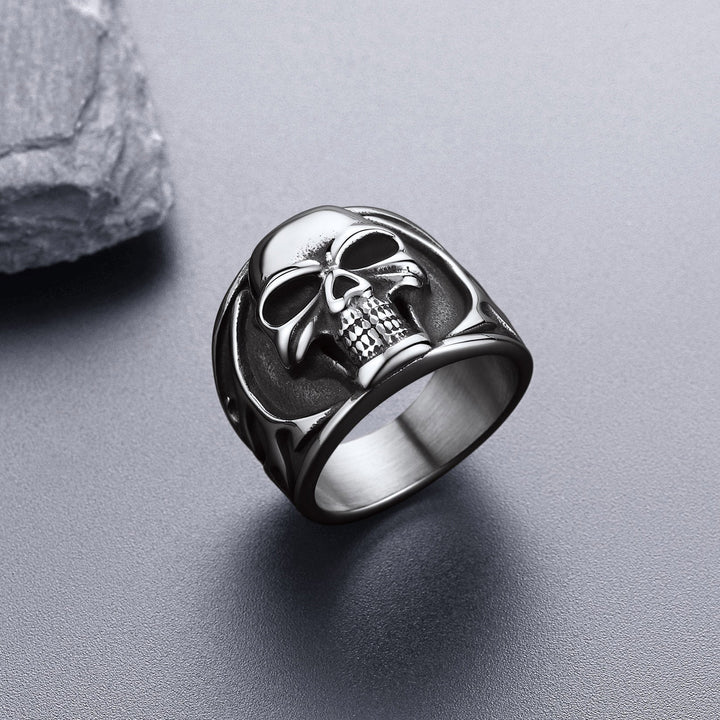 Gothic Frame Skull Ring Stainless Steel Ring for Men