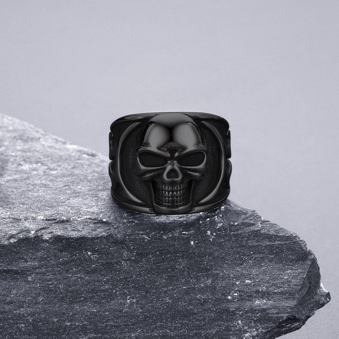 Gothic Frame Skull Ring Stainless Steel Ring for Men