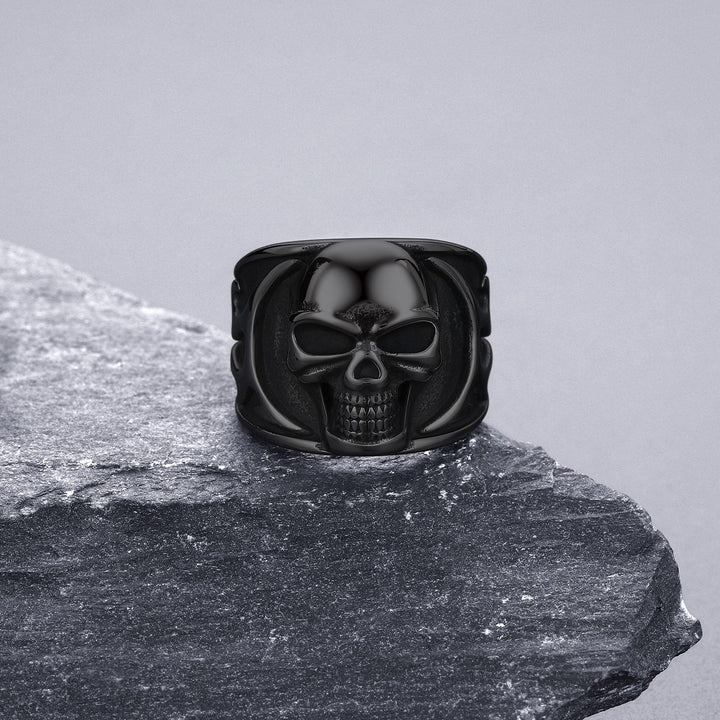 Gothic Frame Skull Ring Stainless Steel Ring for Men