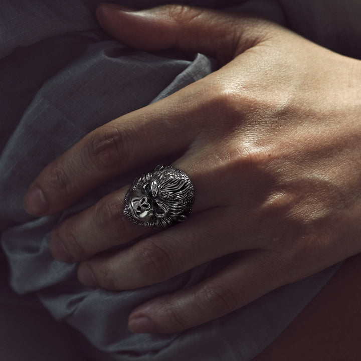 Biker Gorilla King Stainless Steel Ring for Men