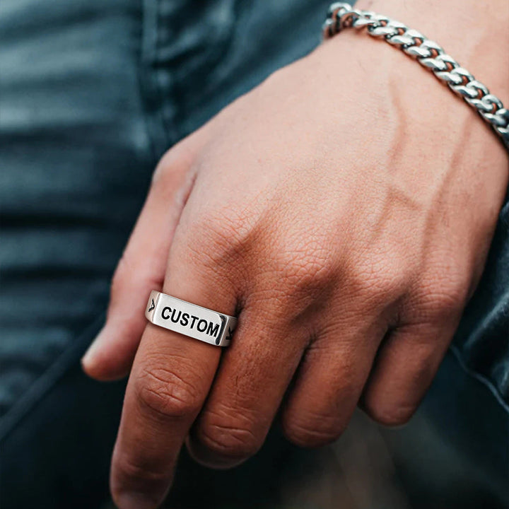 Customizable 7mm Minimalist Simple Band Ring for Men