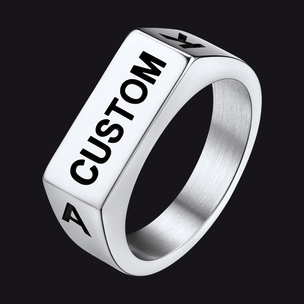 Customizable 7mm Minimalist Simple Band Ring for Men