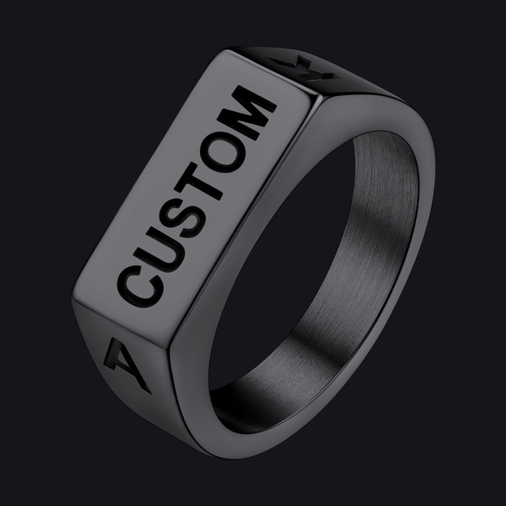 Customizable 7mm Minimalist Simple Band Ring for Men