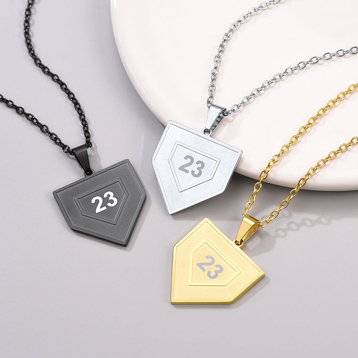 Custom Number Baseball Softball Necklace For Men Boys