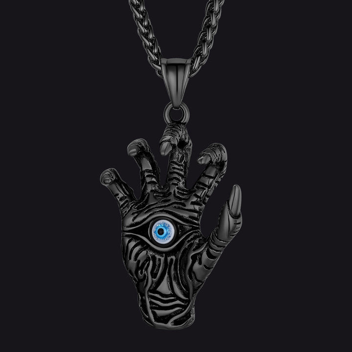 Dragon Claw Blue Evil Eye Pendant Necklace for Men