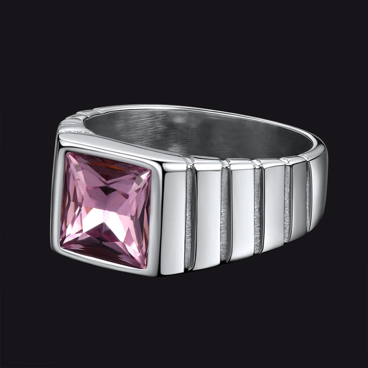 Birthstone Band Ring for Men