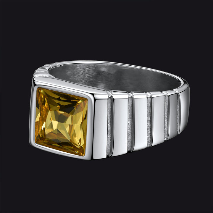 Birthstone Band Ring for Men