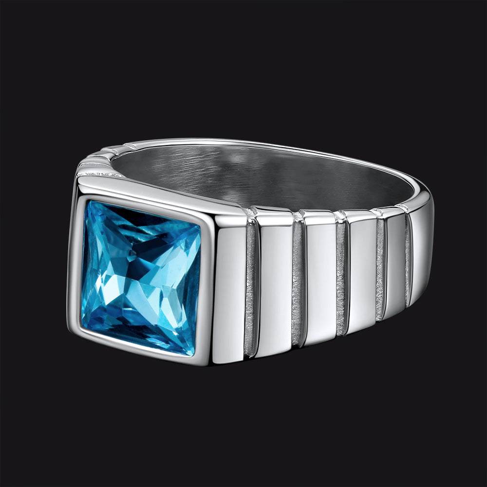 Birthstone Band Ring for Men