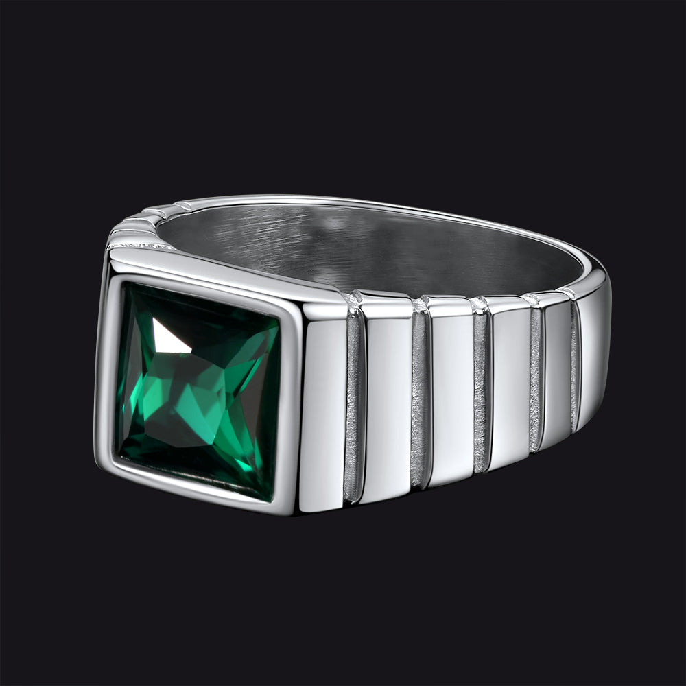 Birthstone Band Ring for Men