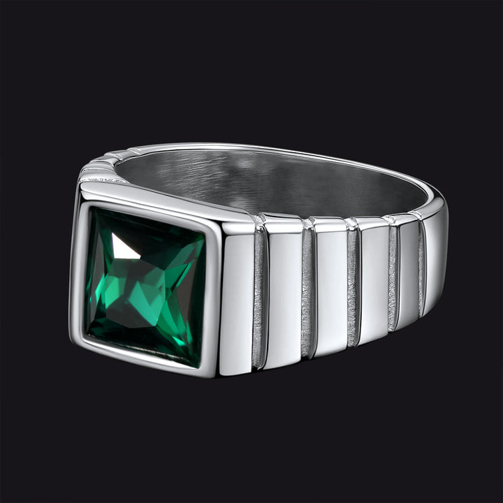 Birthstone Band Ring for Men