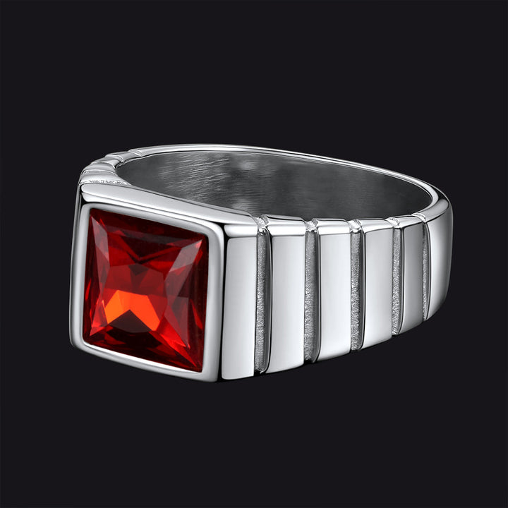 Birthstone Band Ring for Men