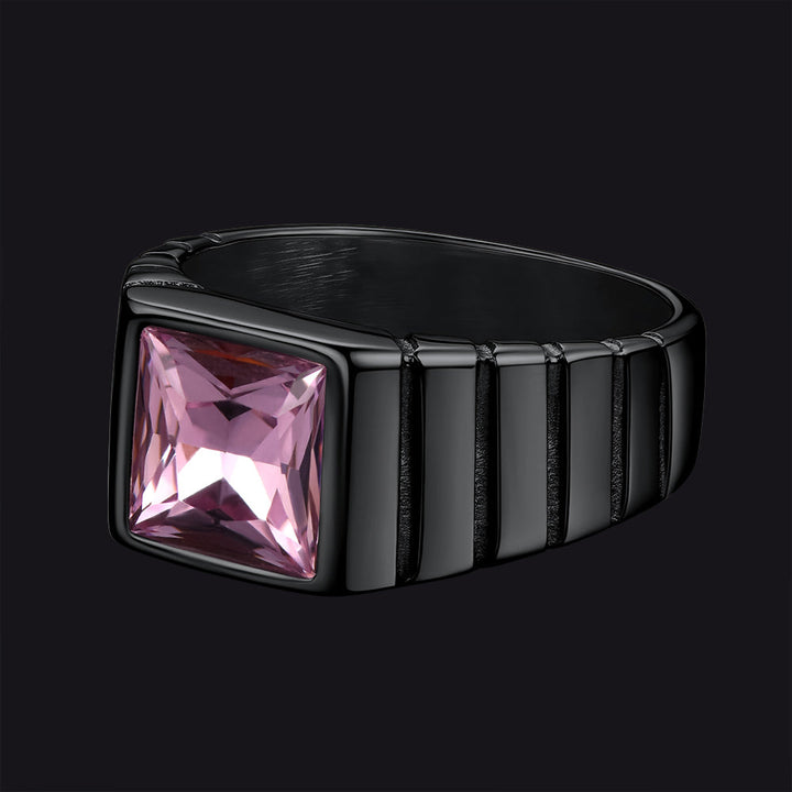Birthstone Band Ring for Men